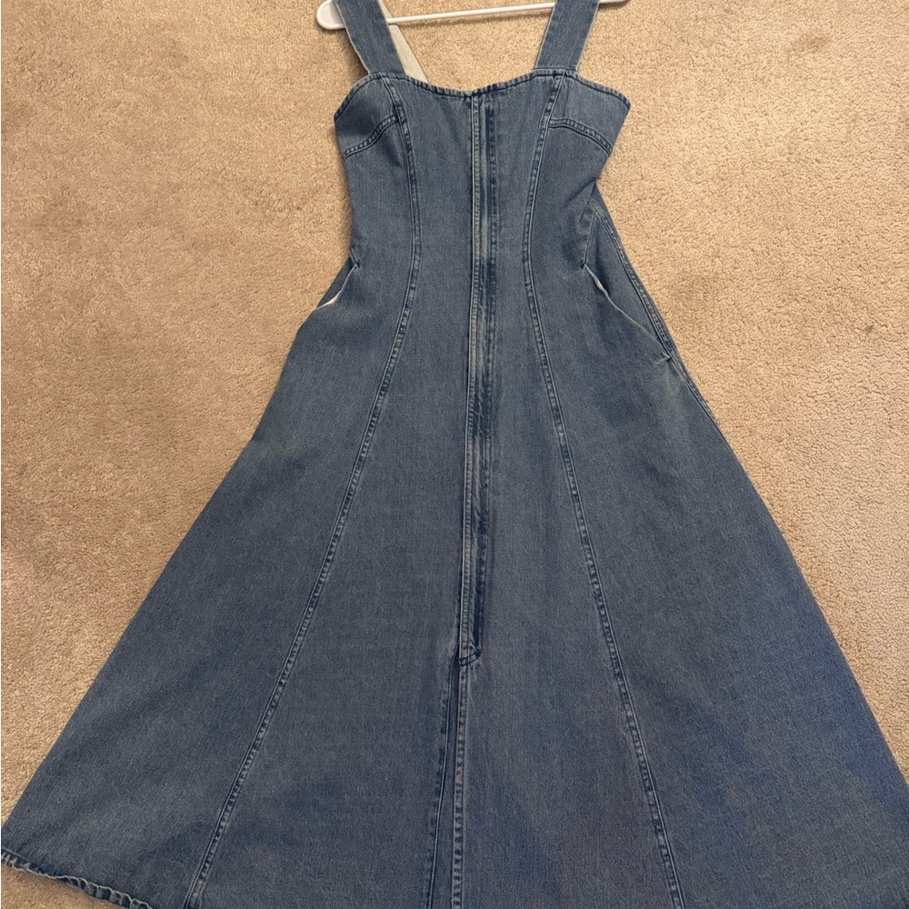 Snidel Sleeveless Denim Maxi Dress in Blue